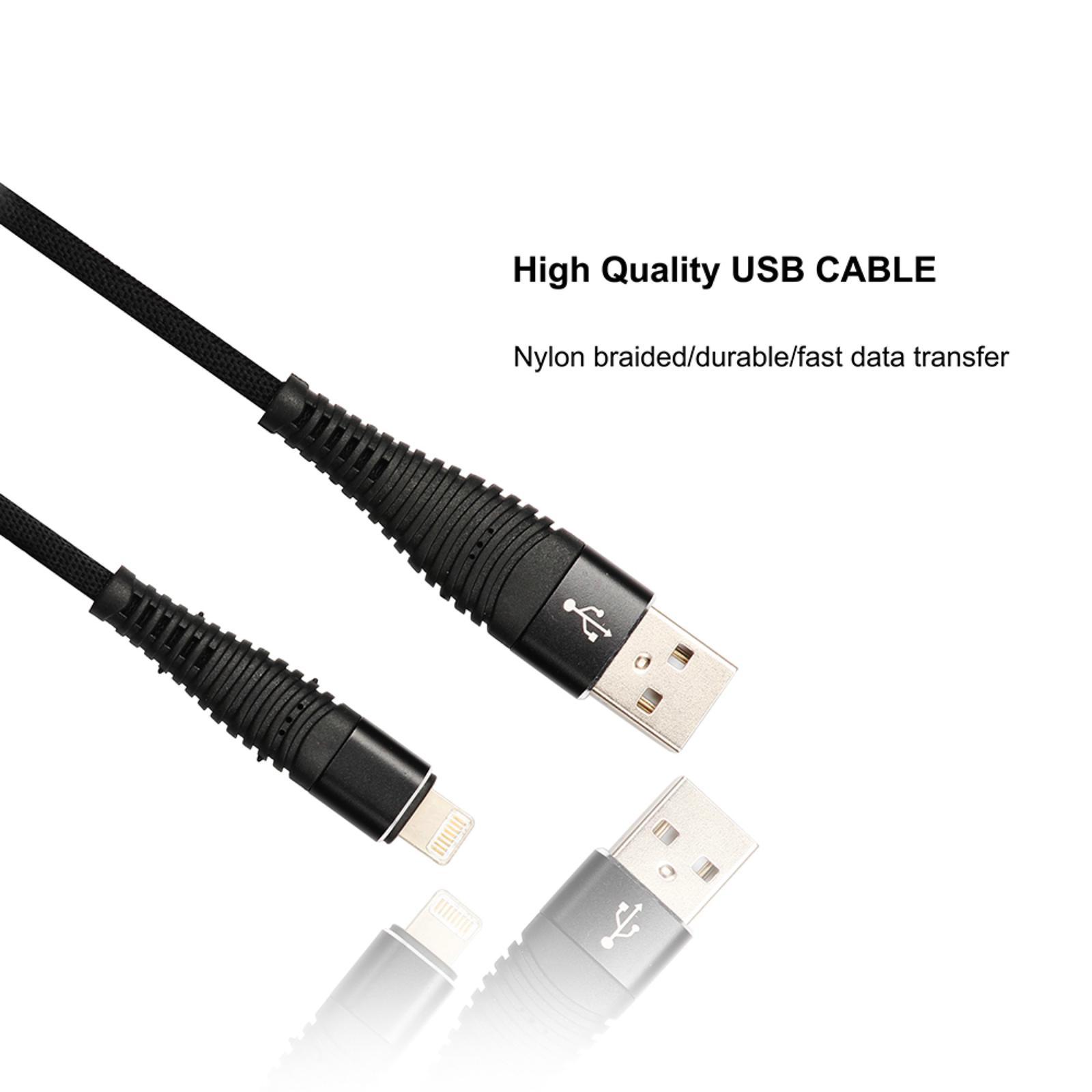 Flexible Braided 3M USB Data Charging Cable iPhone PhonexpertsUk